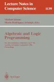 Algebraic and Logic Programming