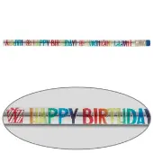 Happy Birthday Pencils set of 12 Pencils by Really Good Stuff LLC