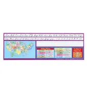 Zaner Bloser Intermediate Two Sided Cardstock Desktop Helpers with Self Adhesive Sleeves and Testing Inserts Set Of 12 by Really Good Stuff LLC