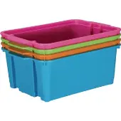 Classroom Stacking Bins Neon Set of 4 by Really Good Stuff LLC