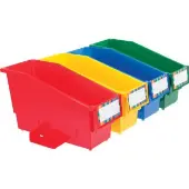 Book And Binder Holder With Stabilizer Wing And Label Holder 4 Pack by Really Good Stuff LLC