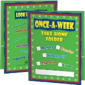 Once A Week Take Home Folders 12 folders by Really Good Stuff LLC