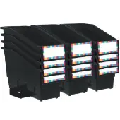 Durable Book And Binder Holder With Stabilizer Wing and Label Holder 12 Pack Color Black by Really Good Stuff LLC