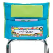 Early Childhood Deluxe Chair Pockets with Pencil Case 36 Pack Turquioise Lime by Really Good Stuff LLC
