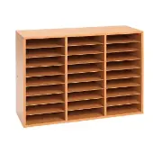 Classroom Mail Center 27 Slots Color Oak by Really Good Stuff LLC