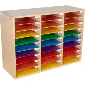 Classroom Mail Center 27 Slots Color Pine by Really Good Stuff LLC