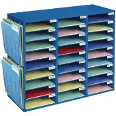 Classroom Mail Center With Paper Holders 1 mail center 2 wire racks Color Blue by Really Good Stuff LLC