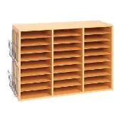 Classroom Mail Center With Paper Holders 1 mail center 2 wire racks Color Pine by Really Good Stuff LLC