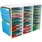 Classroom Mail Center With Paper Holders 1 mail center 2 wire racks Color White by Really Good Stuff LLC