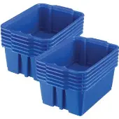 Classroom Stacking Bins 12 bins Color Blue by Really Good Stuff LLC