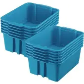 Classroom Stacking Bins 12 bins Color Blue Neon by Really Good Stuff LLC