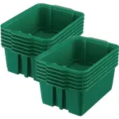 Classroom Stacking Bins 12 bins Color Green by Really Good Stuff LLC