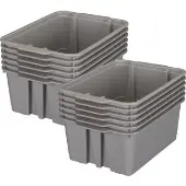 Classroom Stacking Bins 12 bins Color Pebble by Really Good Stuff LLC