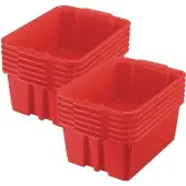 Classroom Stacking Bins 12 bins Color Red by Really Good Stuff LLC