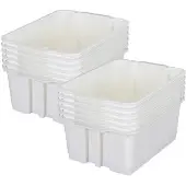 Classroom Stacking Bins 12 bins Color White by Really Good Stuff LLC