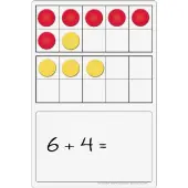 Magnetic Double Ten Frame Dry Erase Demonstration Board Kit 1 dry erase board 50 magnets by Really Good Stuff LLC