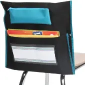 Deluxe Chair Pockets with Pencil Case 36 Pack Black Turquoise by Really Good Stuff LLC