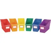 Group Colors For 6 Durable Book And Binder Holders 6 bins by Really Good Stuff LLC