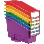 Group Colors For 6 Durable Book And Binder Holders With Wings 6 bins by Really Good Stuff LLC