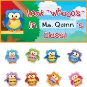 EZ Stick Owl Friends Door Sign And Student Name Pieces by Really Good Stuff LLC