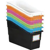 Neon Pop 6 Pack Durable Book And Binder Holders by Really Good Stuff LLC