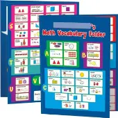 Math Vocabulary Tri Fold 3 Pocket Folders Primary 12 folders by Really Good Stuff LLC