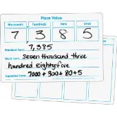 Basic Place Value Dry Erase Boards 6 boards by Really Good Stuff LLC