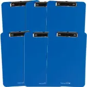 Group Color Plastic Clipboards Single Color 6 Clipboards Color Blue by Really Good Stuff LLC