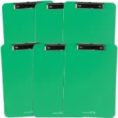 Group Color Plastic Clipboards Single Color 6 Clipboards Color Green by Really Good Stuff LLC