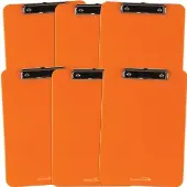 Group Color Plastic Clipboards Single Color 6 Clipboards Color Orange by Really Good Stuff LLC