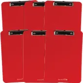 Group Color Plastic Clipboards Single Color 6 Clipboards Color Red by Really Good Stuff LLC