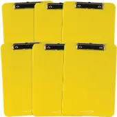 Group Color Plastic Clipboards Single Color 6 Clipboards Color Yellow by Really Good Stuff LLC