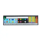 Zaner Bloser 120 Grid with Number Line Self Adhesive Deluxe Plastic Desktop Helpers Set Of 24 by Really Good Stuff LLC