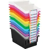 Chapter Book Bins Rainbow Set of 12 by Really Good Stuff LLC