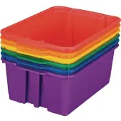 Group Colors For 6 Classroom Stacking Bins 6 bins by Really Good Stuff LLC