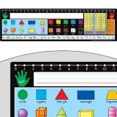 Zaner Bloser 120 Grid with Number Line Self Adhesive Vinyl Desktop Helpers Set Of 24 by Really Good Stuff LLC