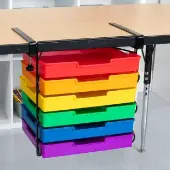 EZ Clamp Organization Station With 6 Color Trays Color Black by Really Good Stuff LLC