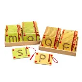 Magnetic Writing Boards Uppercase and Lowercase 52 Pieces by Viga