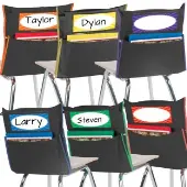 Store More Black Grouping Chair Pockets 6 Color Piping Set Of 24 by Really Good Stuff LLC