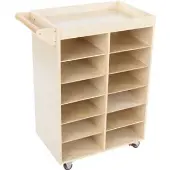Rolling Organizer With Magnetic Dry Erase Board 1 organizer Color Plywood by Really Good Stuff LLC