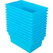 All Purpose Bins Set of 12 Color Blue Neon by Really Good Stuff LLC