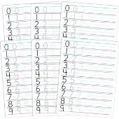 Numbers And Shapes Non Magnetic 2 Sided Dry Erase Boards Set Of 6 by Really Good Stuff LLC
