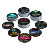 Positive Affirmation Chips Set of 100 in 50 Unique Designs and Sayings by Really Good Stuff LLC