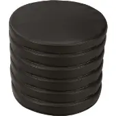 Round Cushions Set Of 6 Single Color Black by Really Good Stuff LLC