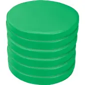 Round Cushions Set Of 6 Single Color Green by Really Good Stuff LLC