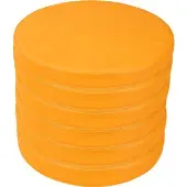 Round Cushions Set Of 6 Single Color Orange by Really Good Stuff LLC