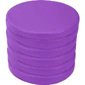 Round Cushions Set Of 6 Single Color Purple by Really Good Stuff LLC