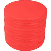 Round Cushions Set Of 6 Single Color Red by Really Good Stuff LLC