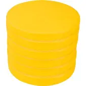 Round Cushions Set Of 6 Single Color Yellow by Really Good Stuff LLC