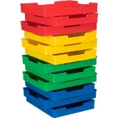 Plastic Trays Set Of 12 4 Color Grouping by Really Good Stuff LLC